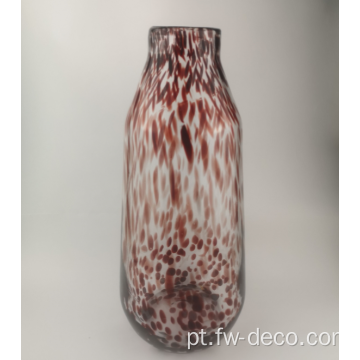 Vaso de vidro leopardo para decoração doméstica moderna